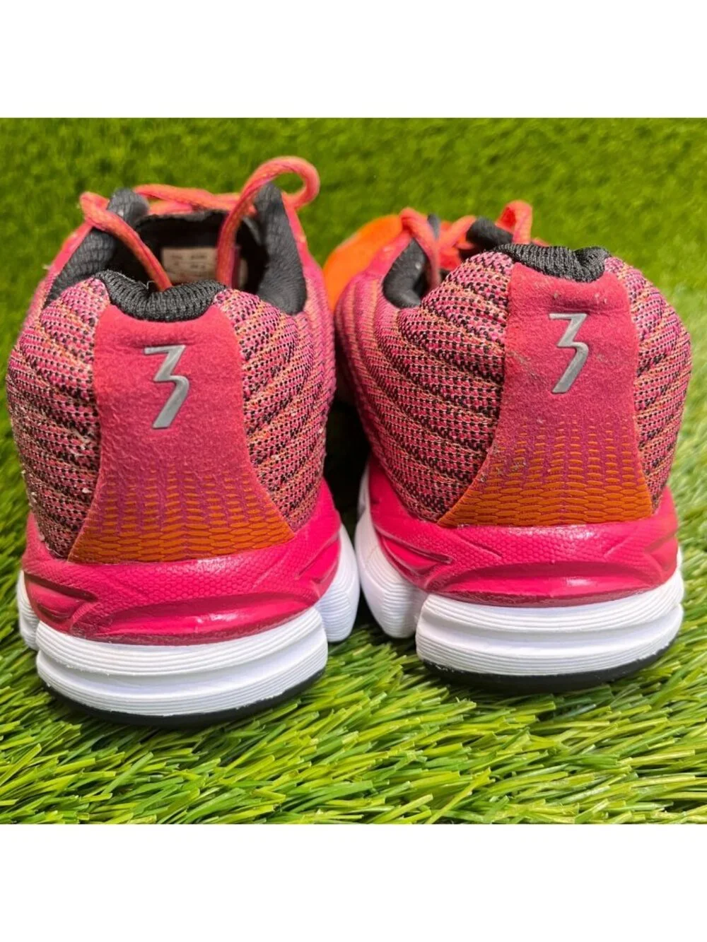 361 Degrees Nemesis Womens Size 8 Orange Pink Athletic Running Shoes Sneakers